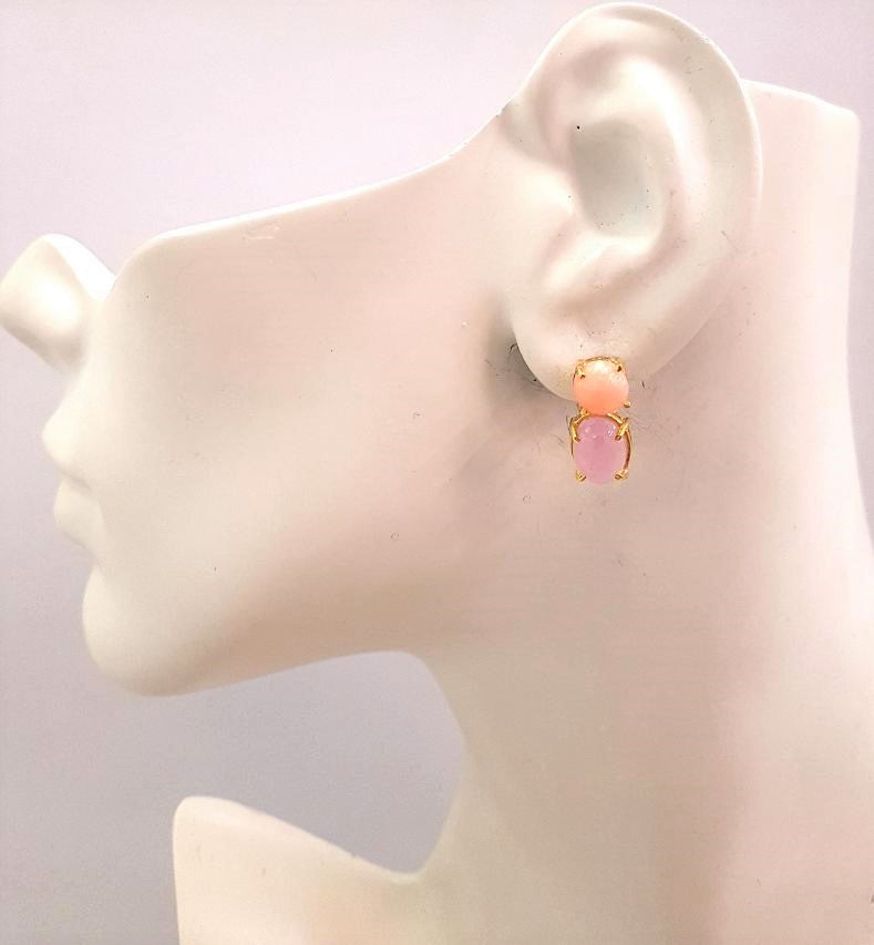 Pink Opal & Kunzite Separates Earrings