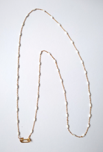 Roni White Enamel Jeweled Chain Necklace