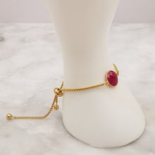 Round Ruby Slider Bracelet