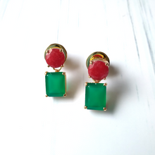 Ruby & Green Agate Separates Earrings
