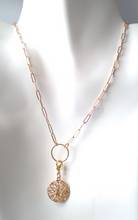Sinamay Charm on a Paperclip Chain Necklace