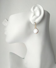 White Mother of Pearl Single Drop Earrings