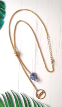Sodalite Angel with Love Charm Slider Necklace
