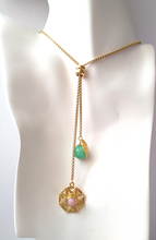 Solihiya with an Amazonite Berry Slider Necklace