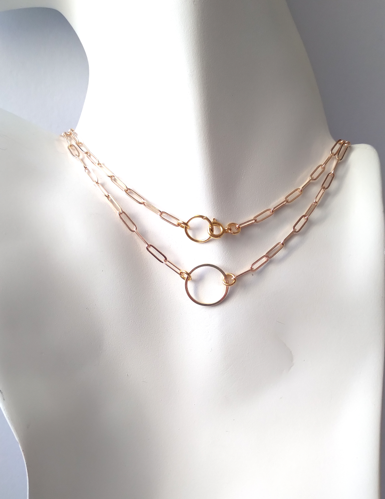 Thin Paperclip Chain Necklace