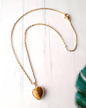Heart Single Gem Drop Necklace