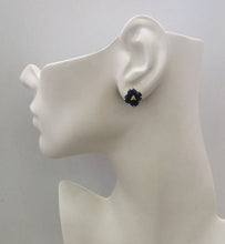 Lapis Lazuli & Citrine Studs with Rhodolite Garnets & Malachite Dangle Twinset Earrings