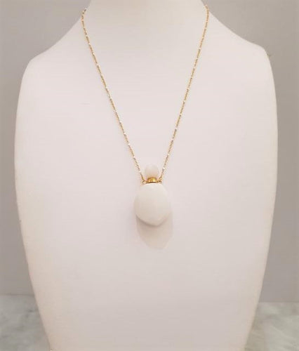 White Jade Essential Oil Bottle Pendant