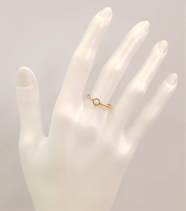 White Opal Minette Ring